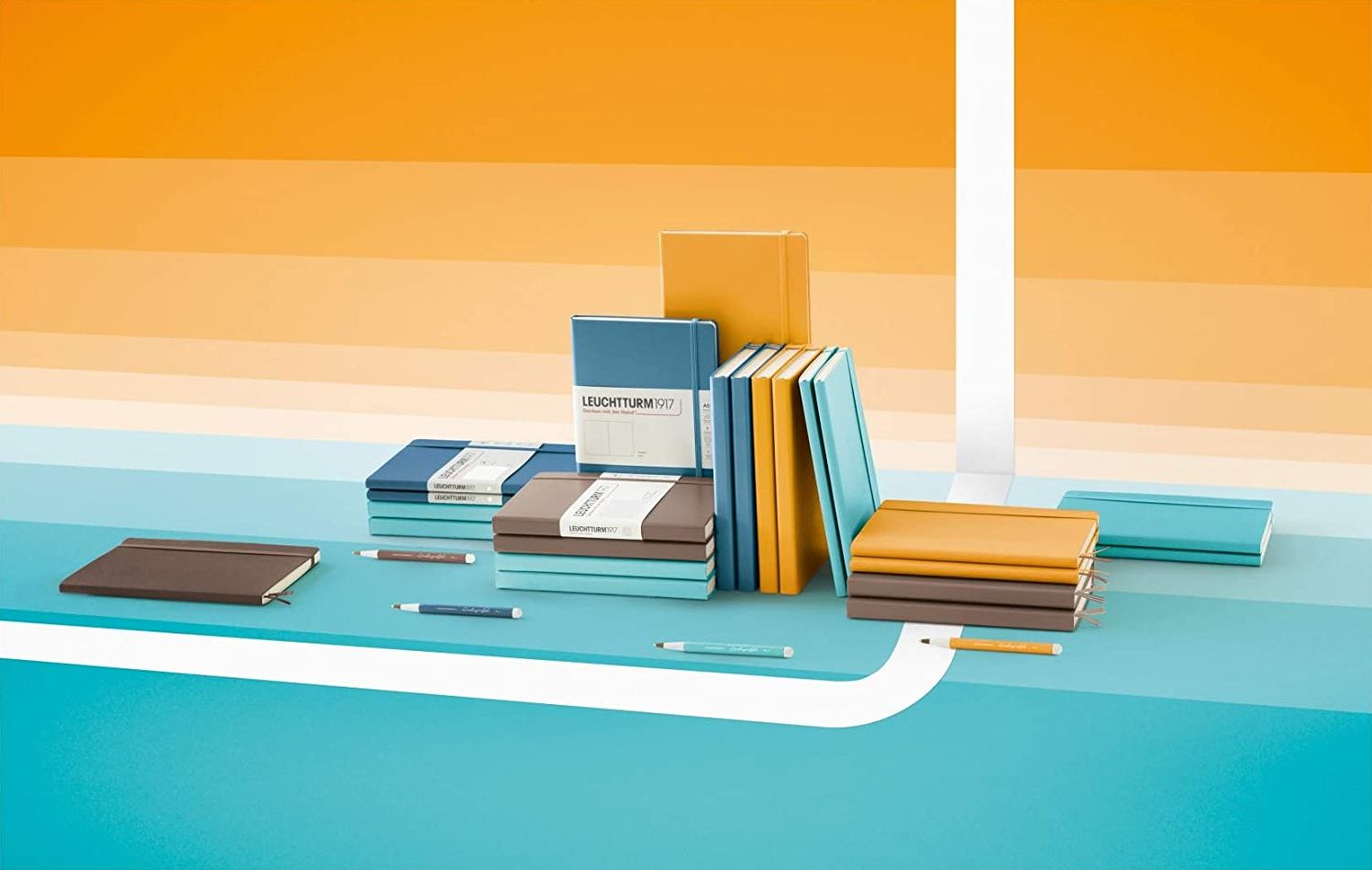 Leuchtturm Stone Blue Dotted Page Hardcover Medium Notebook