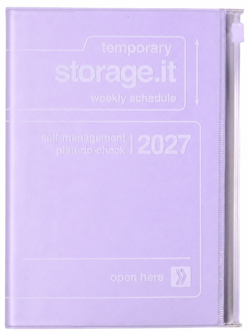 2027 Marks Purple B6 Weekly Left Weekly Desk Planner
