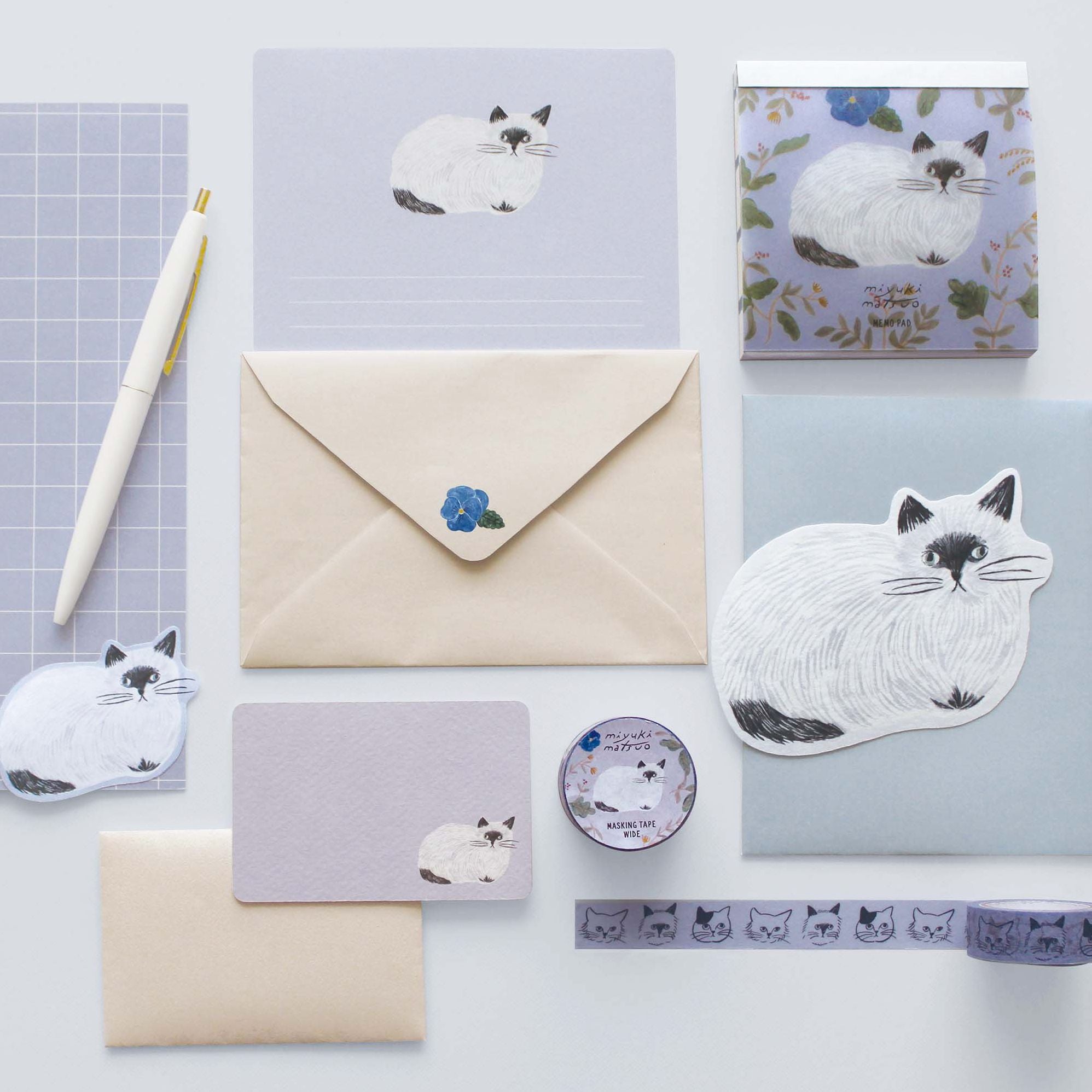 MIYUKI MATSUO LETTER SET CATS