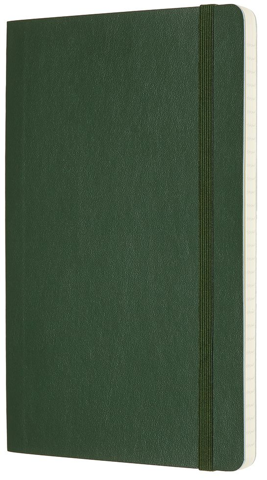Moleskine Notebook, Large, Ruled, Myrtle Green, Soft Cover (5 x 8.25)