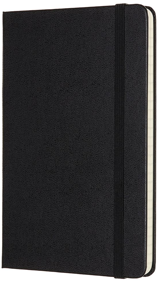 Moleskine Notebook, Medium, Ruled, Black, Hard Cover (4.5 x 7)
