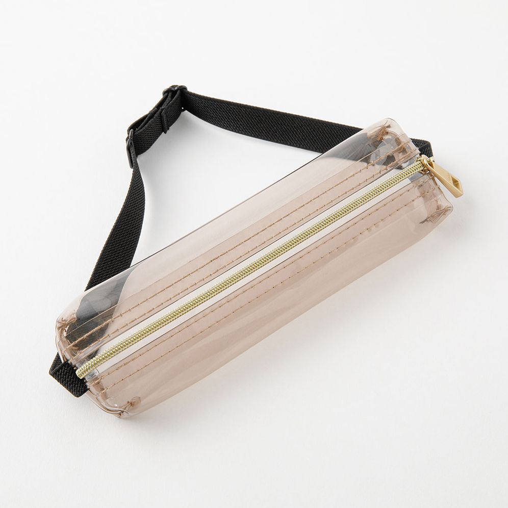 Midori Book Band Pen Case B6 A5 Clear Sepia