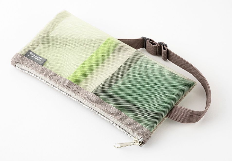 Midori Green Mesh Book Band Pen Case: B6 - A5
