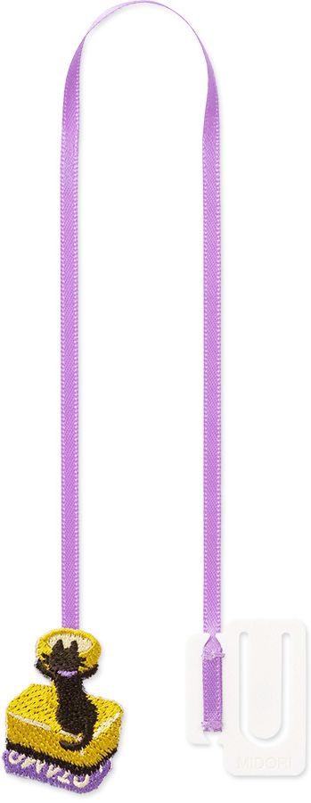 Midori Embroidery Bookmark Clip Cat