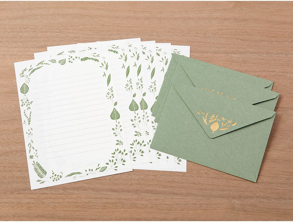 Midori Leaves Letter Writing Set