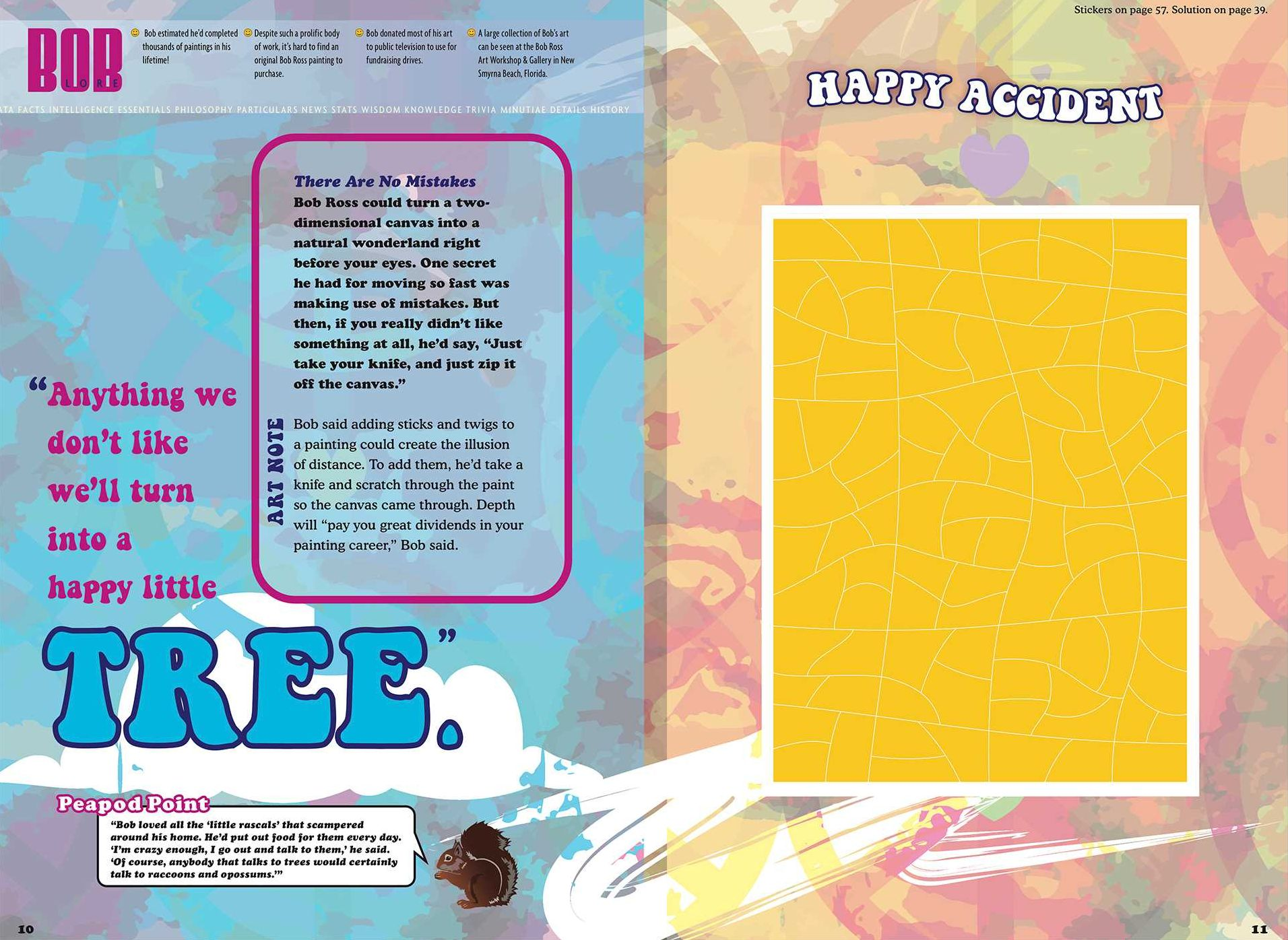 Bob Ross Happy Little Sticker Puzzles