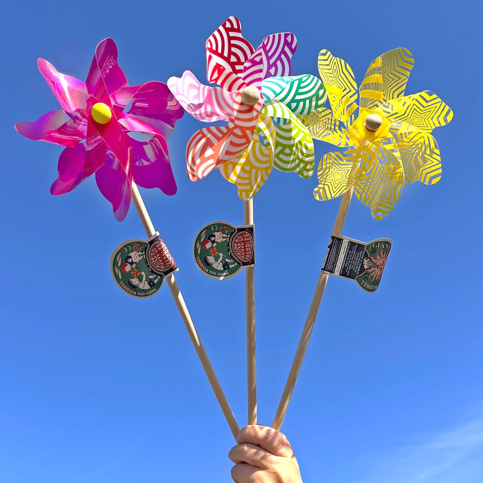 Rainbow, Pink, Yellow Windmill assortment