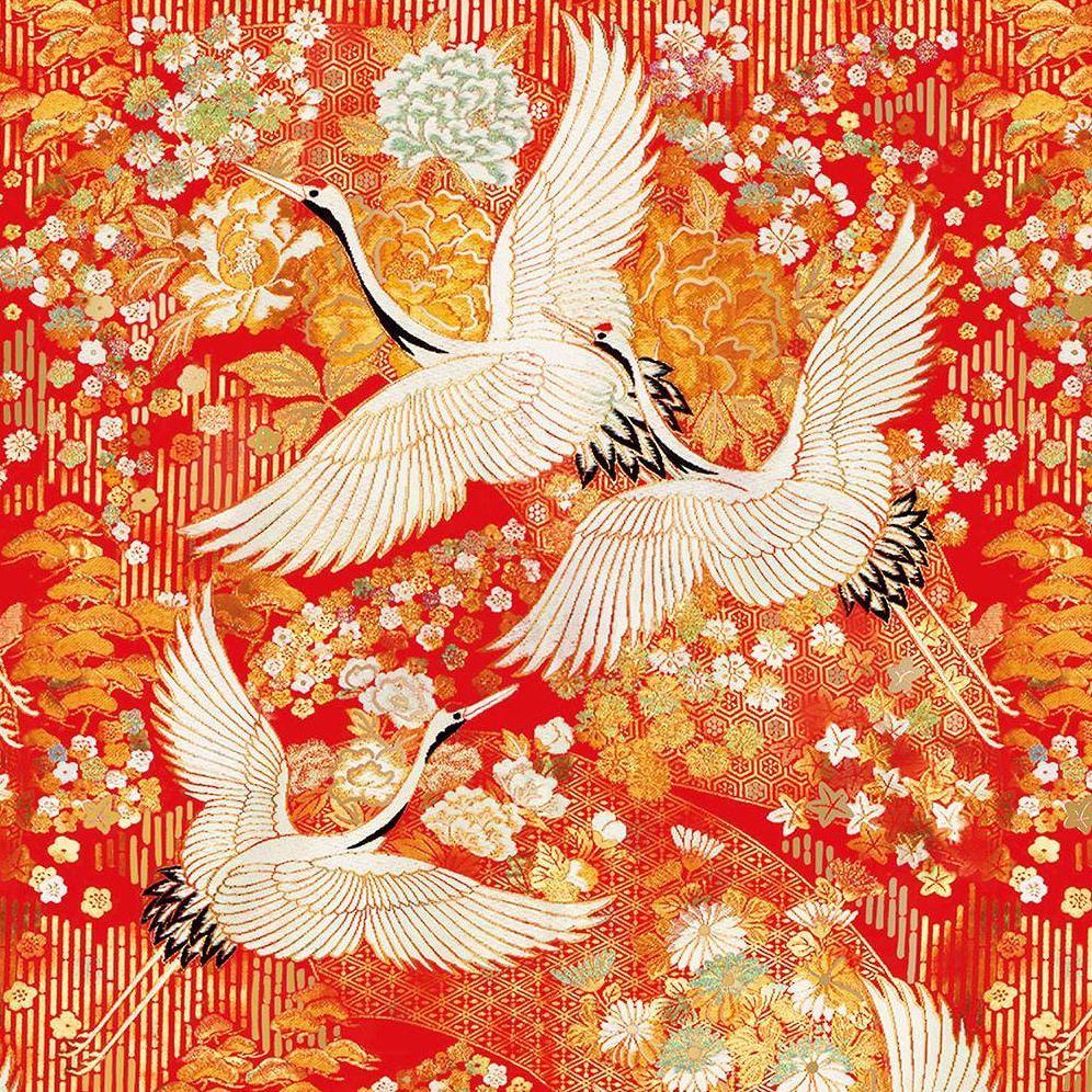Kimono Cranes Flat Wrap | Paper Source