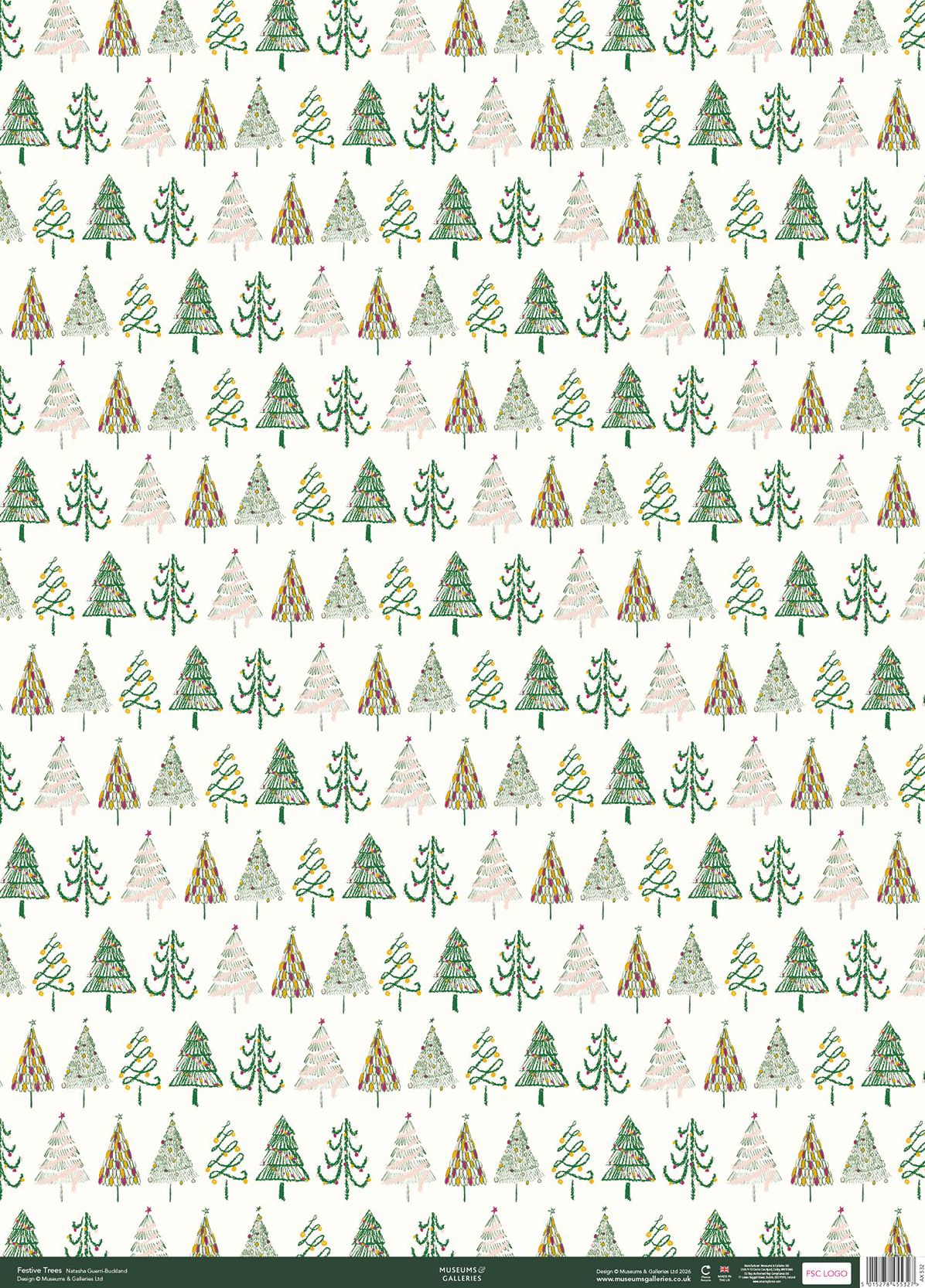 Festive Trees Flat Wrap