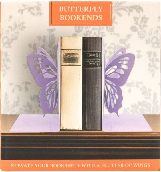Metal Butterfly Bookends
