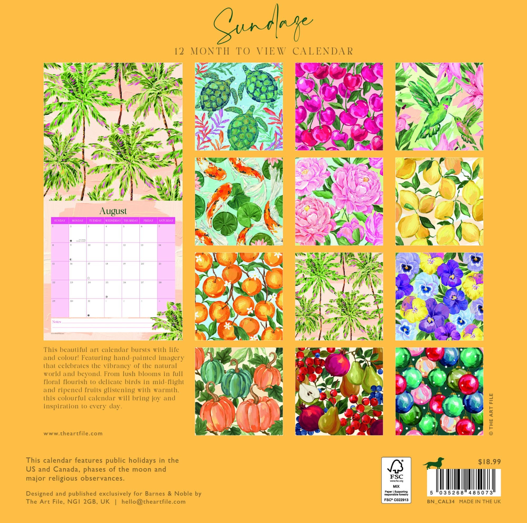 2027 Sundaze Wall Calendar