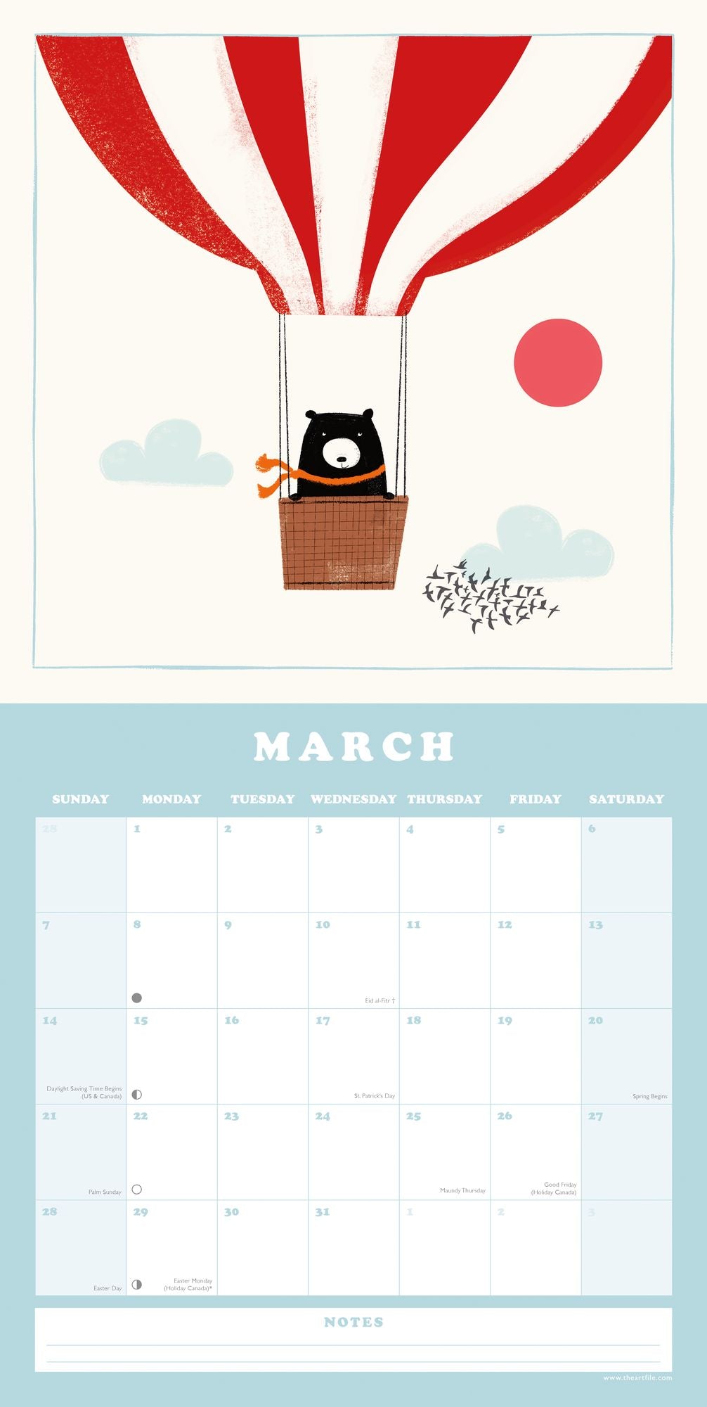2027 Bear Wall Calendar