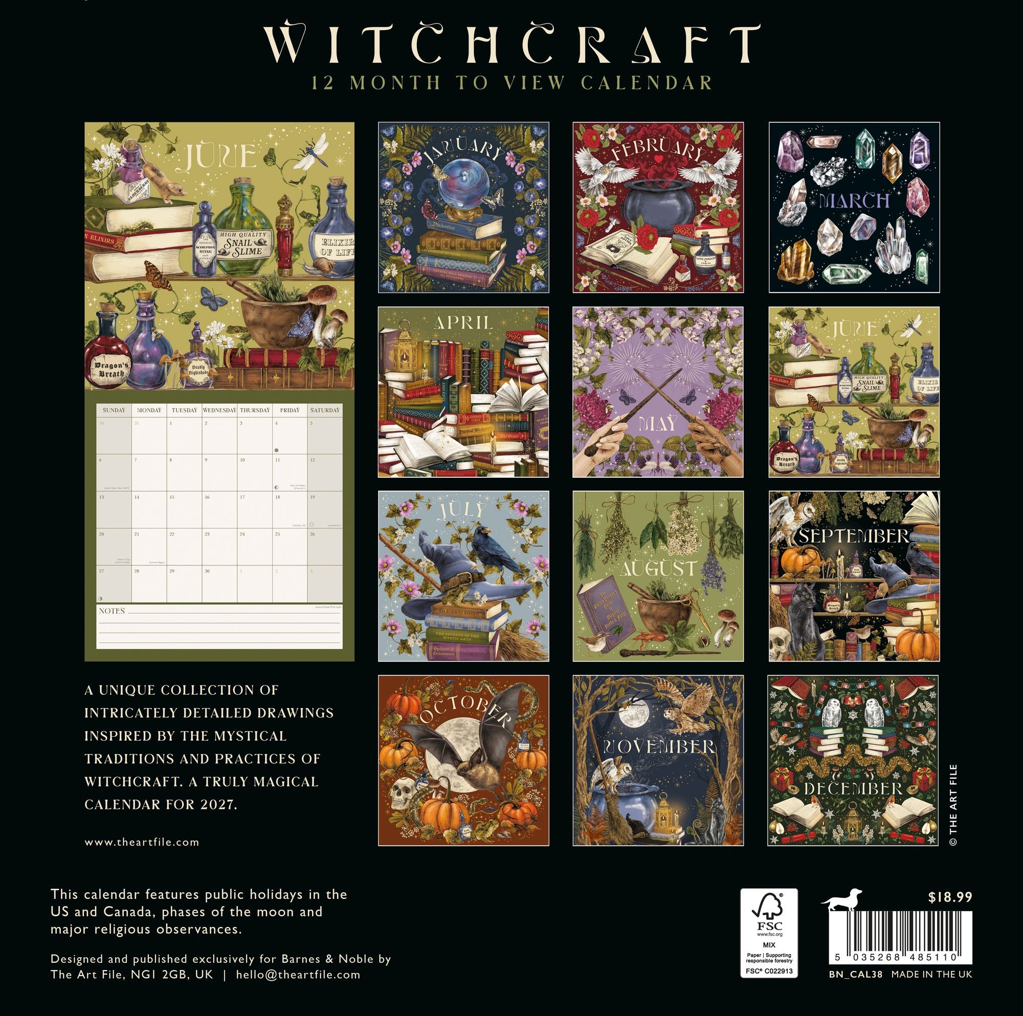 2027 Witchcraft Wall Calendar
