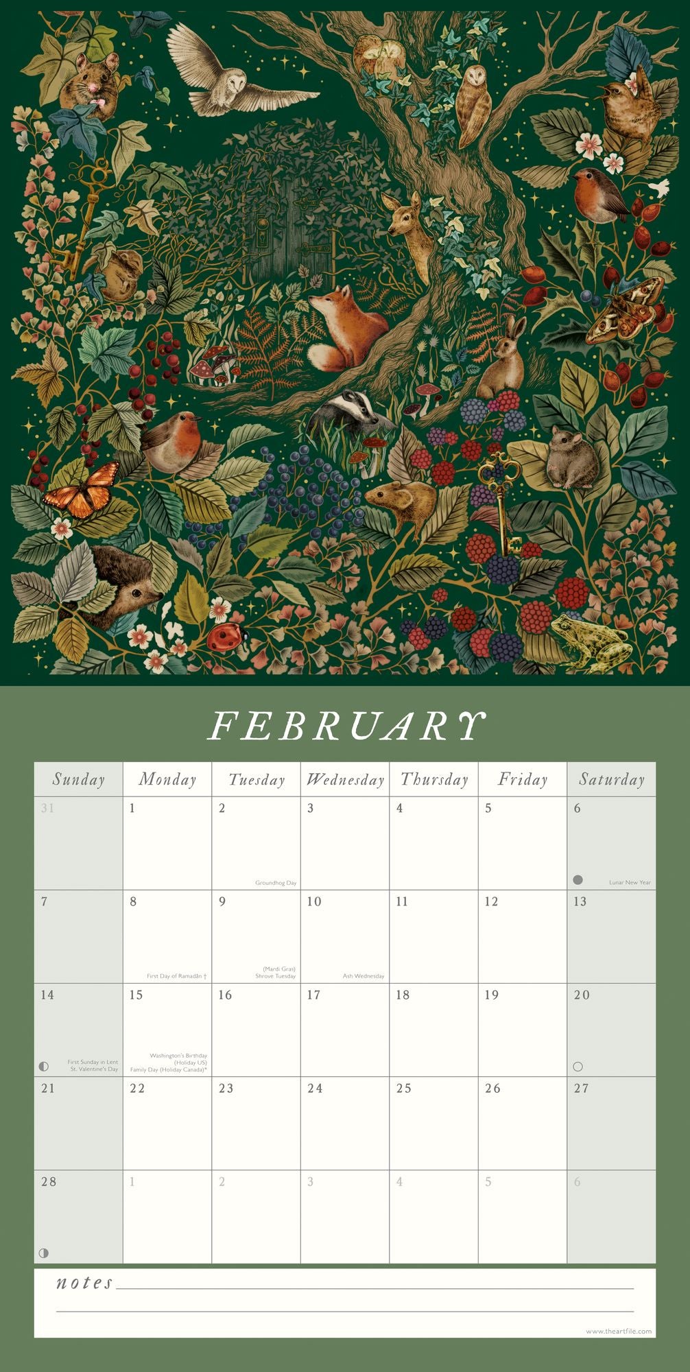 2027 Into The Forest Wall Calendar