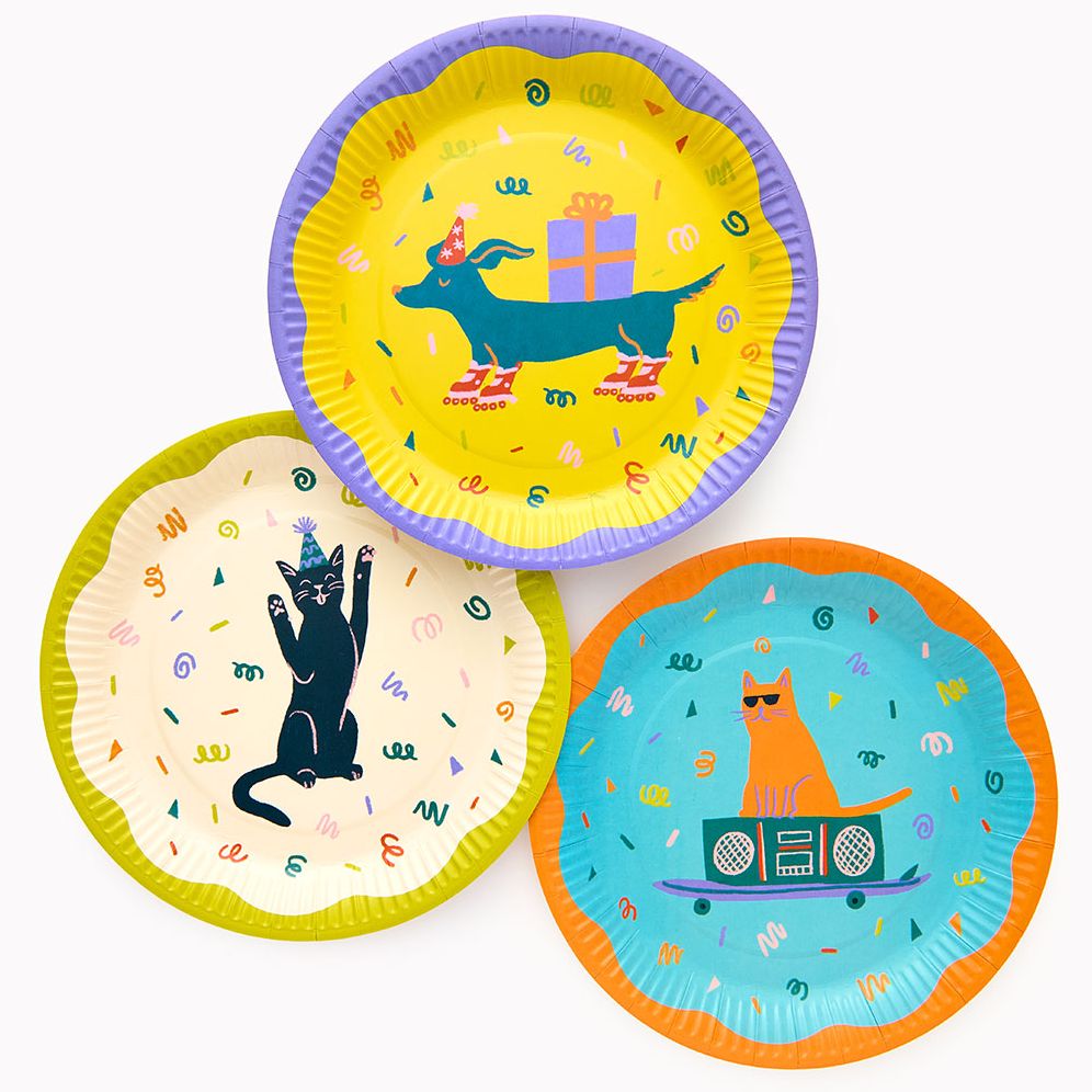 Birthday Animal Plates