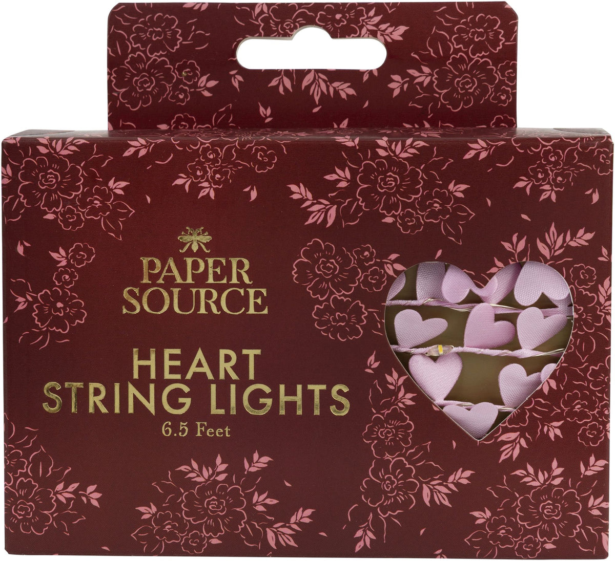 Pink Ribbon Heart String Lights