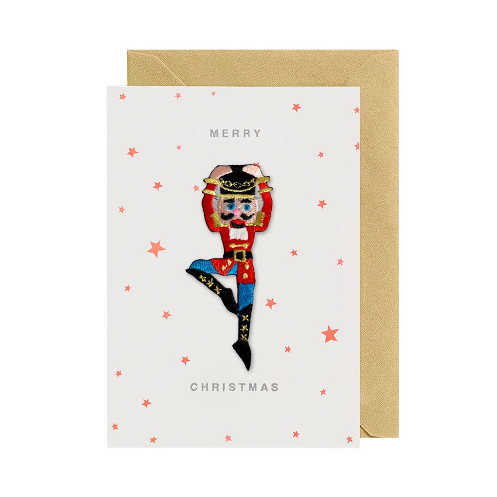Nutcracker Patch Christmas Card