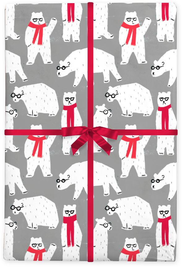 Polar Bears Flat Wrap