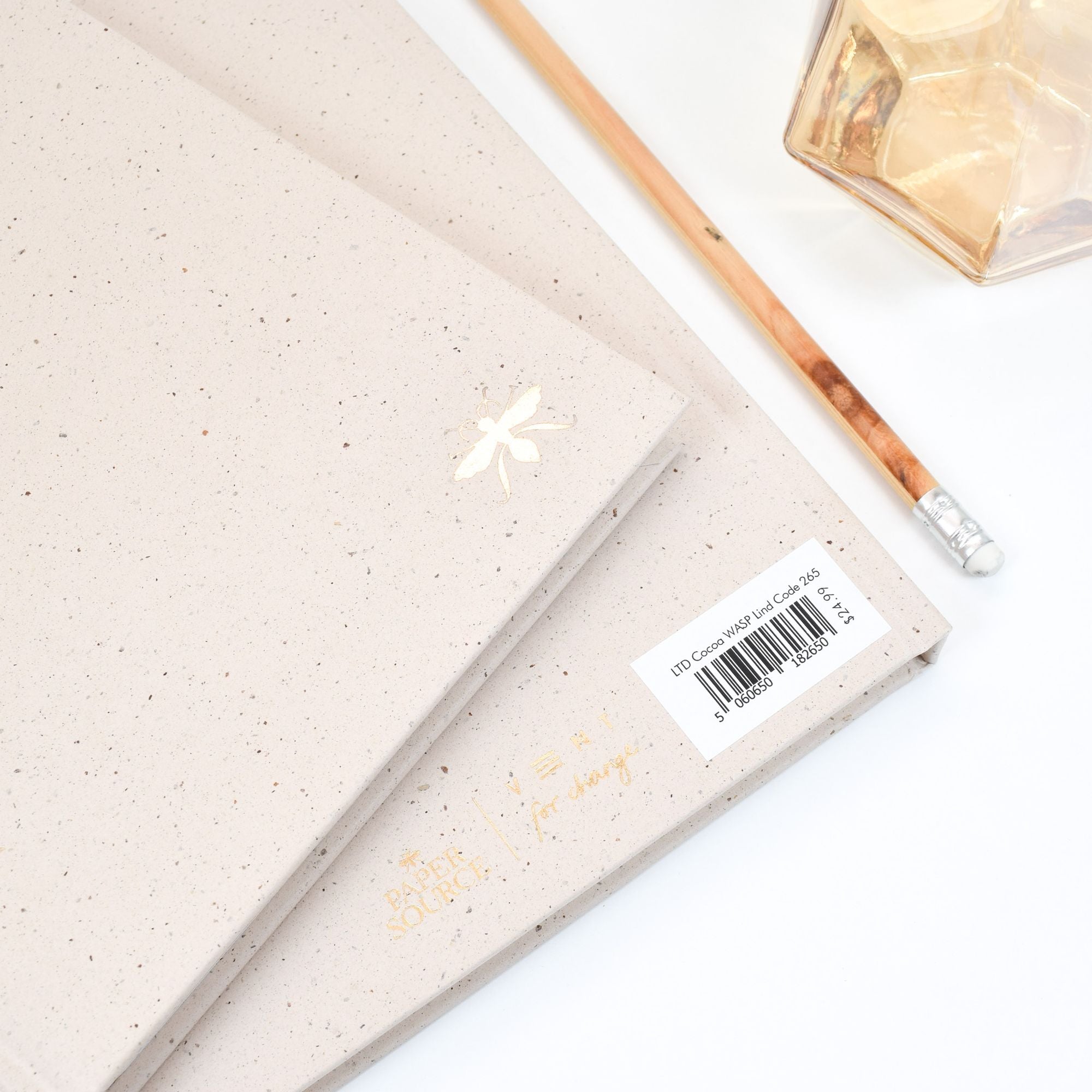 Recycled Cocoa Lined Paper Wasp Journal - Limited Edition