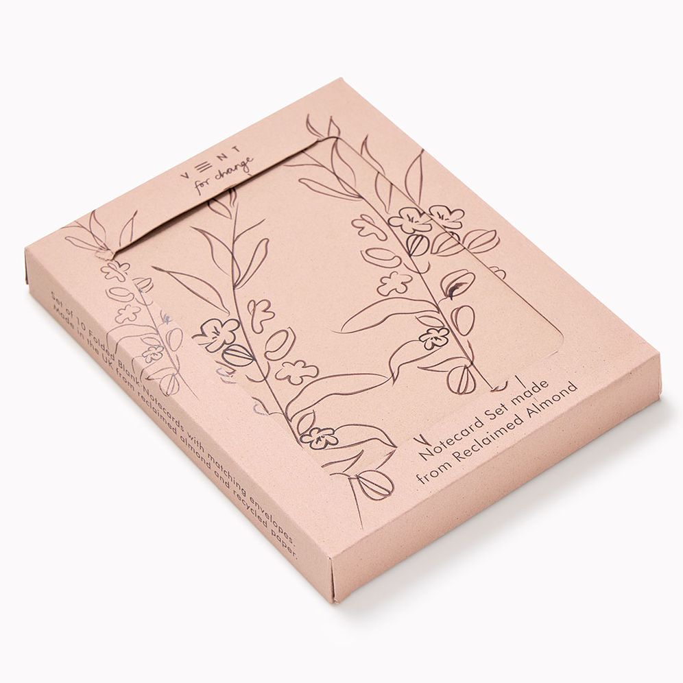 VENT for Change Reclaimed Almond Paper Notecard Set