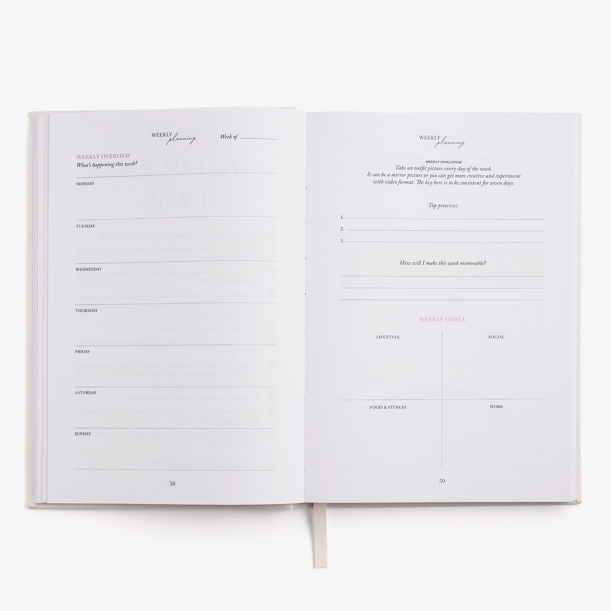 LIFE & STYLE PLANNER PINK