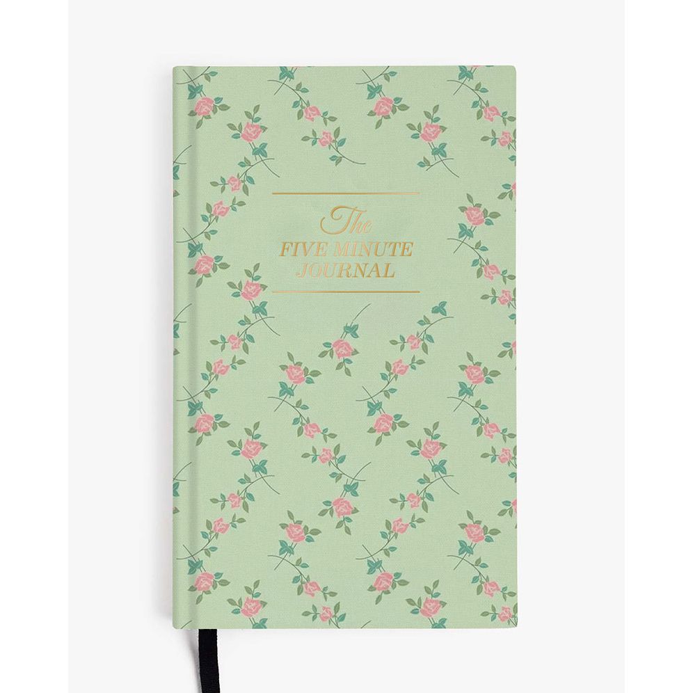 Five Minute Journal Green Floral