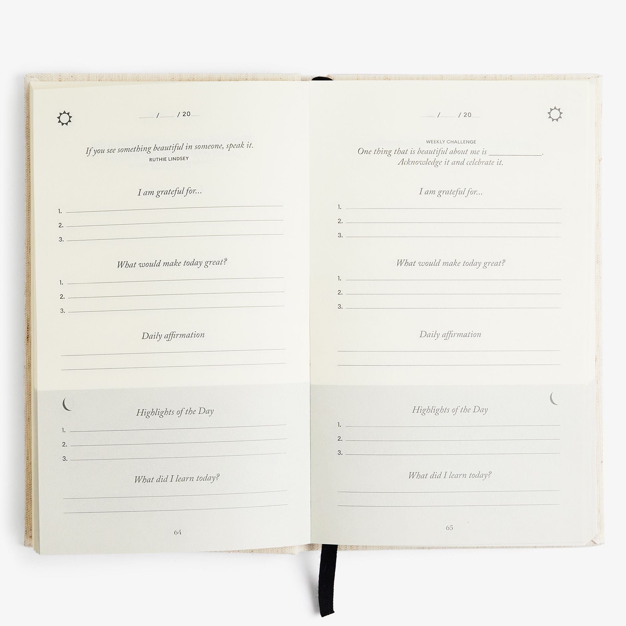 Five Minute Journal Green Floral