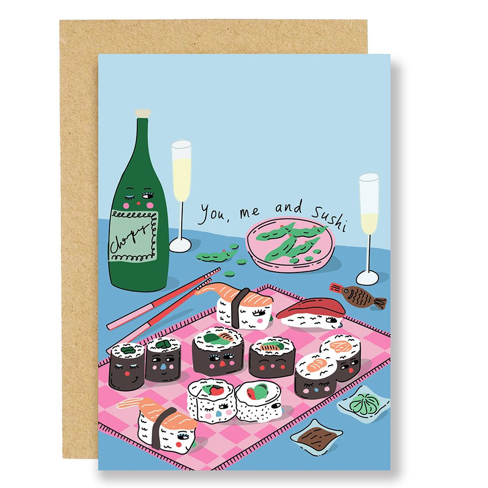 You, Me, and Sushi Friendship Card