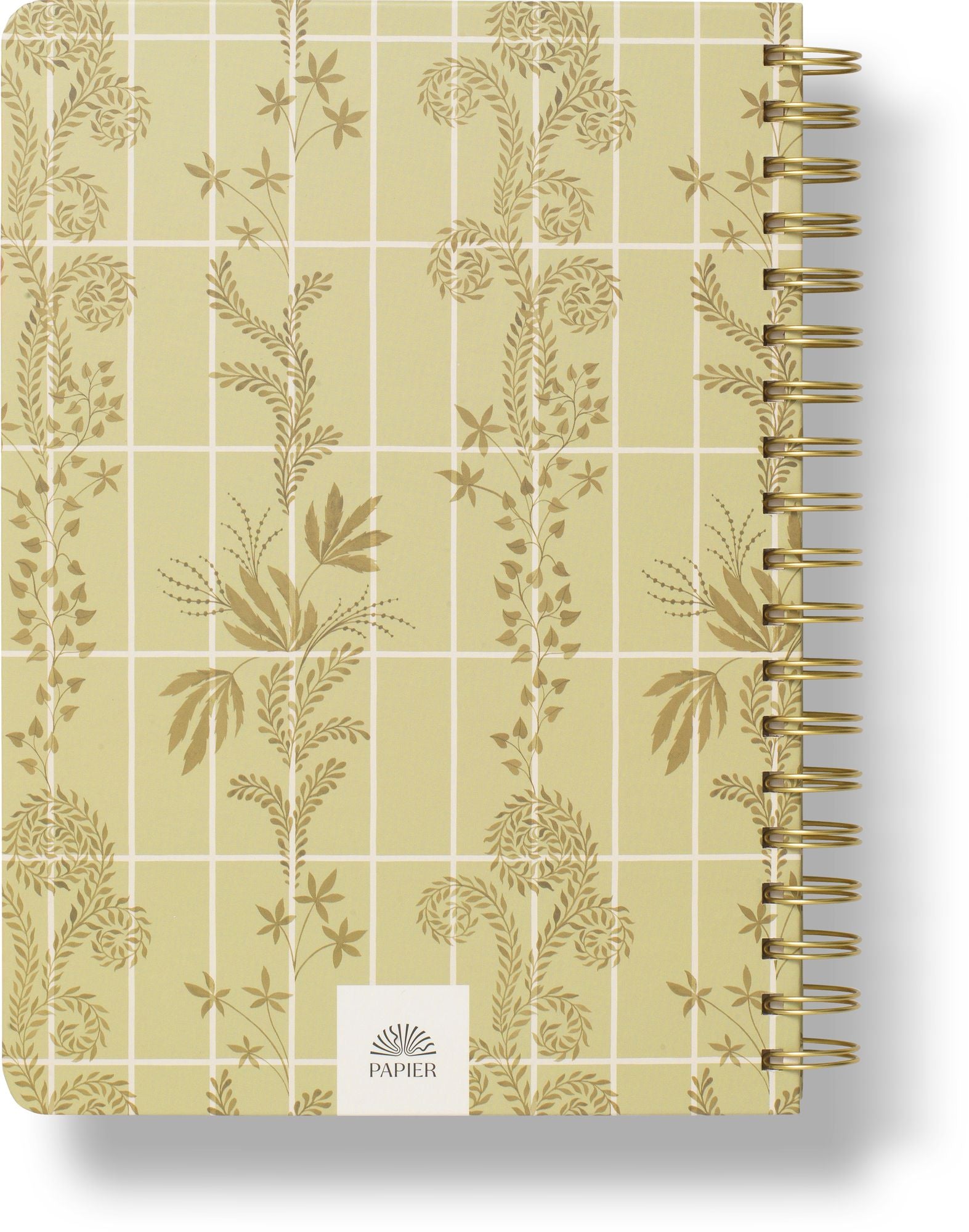 2027 Trellis B5 Hardcover Spiral Calendar Year Planner, 4 Dividers, Green