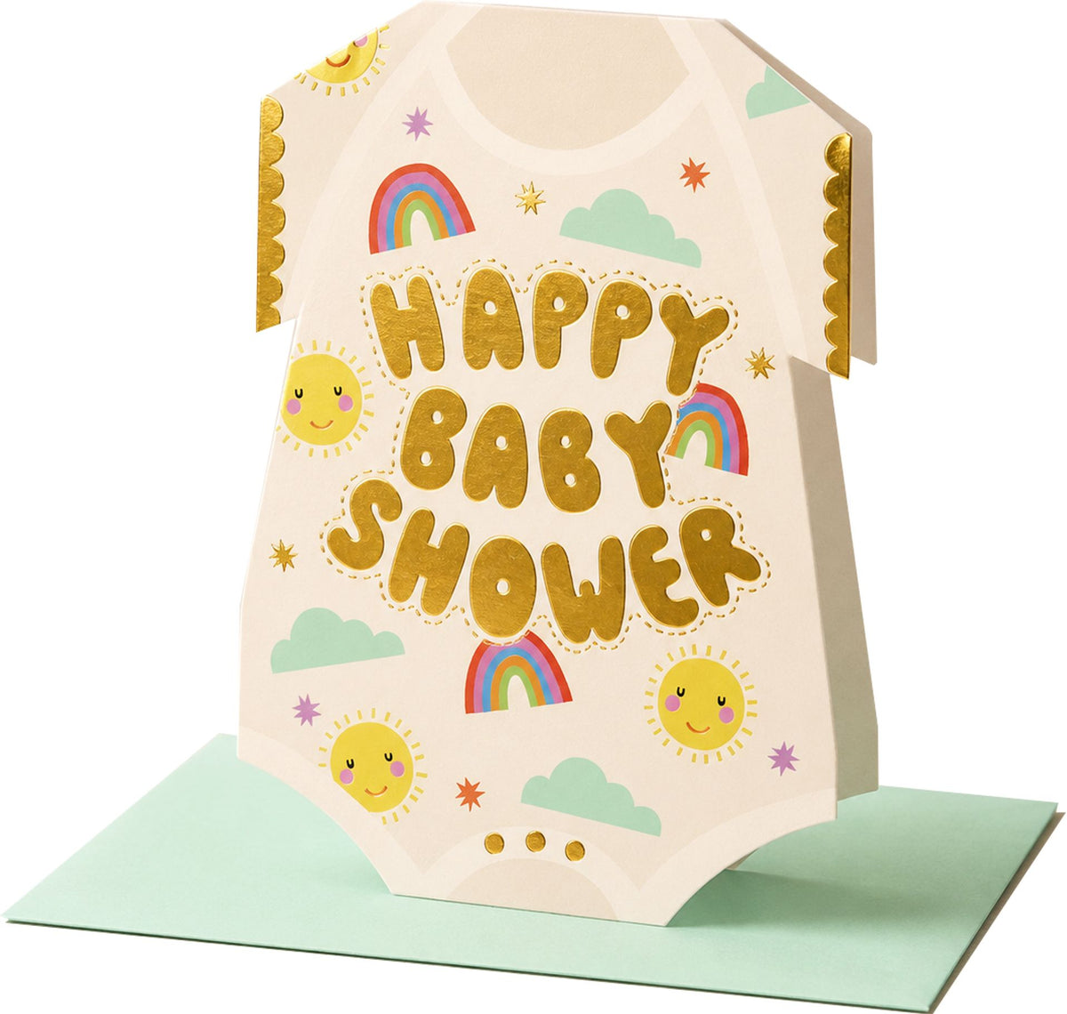 Diecut Onesie Baby Shower Card