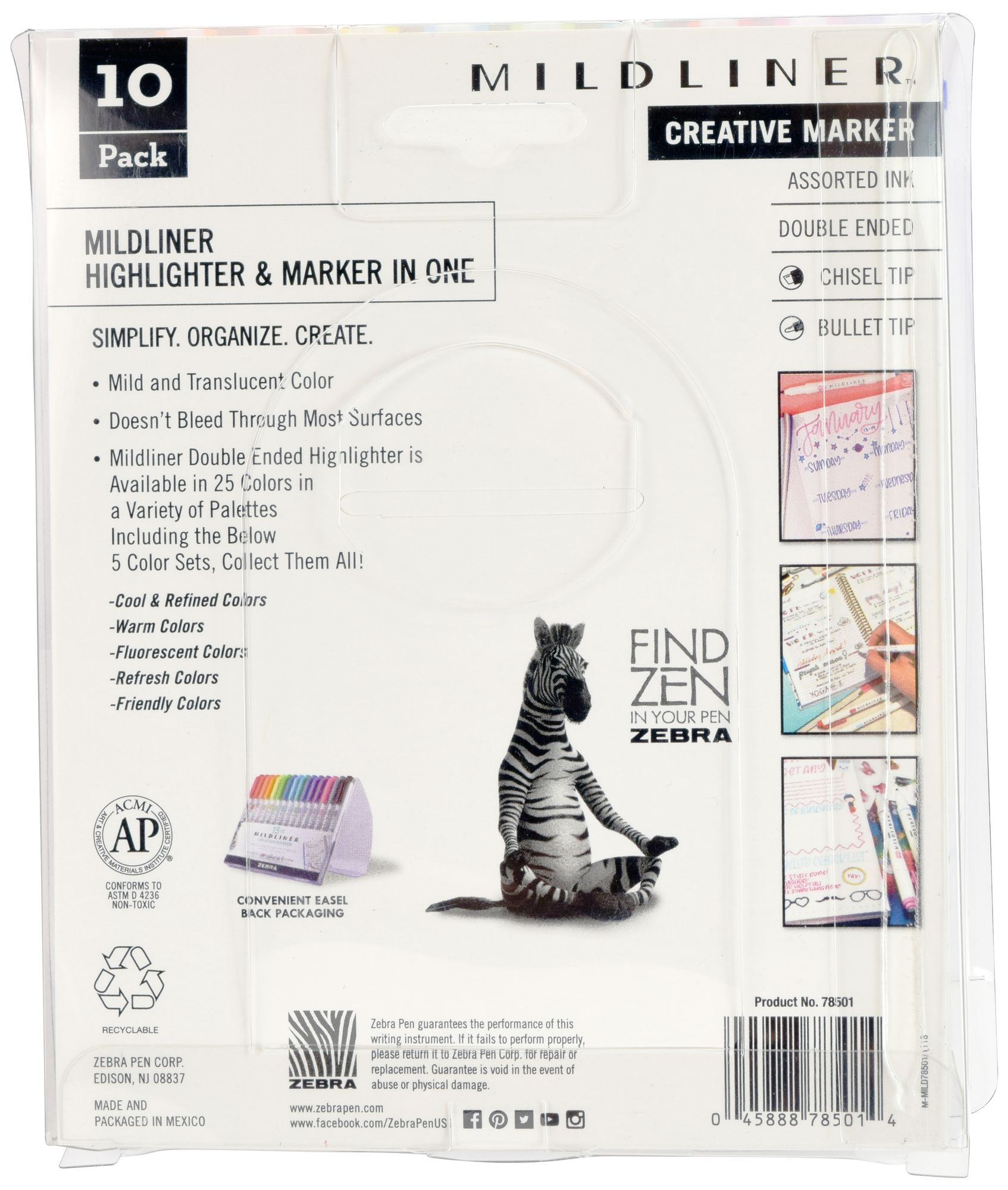 Zebra Mildliner Double Ended Highlighter Set