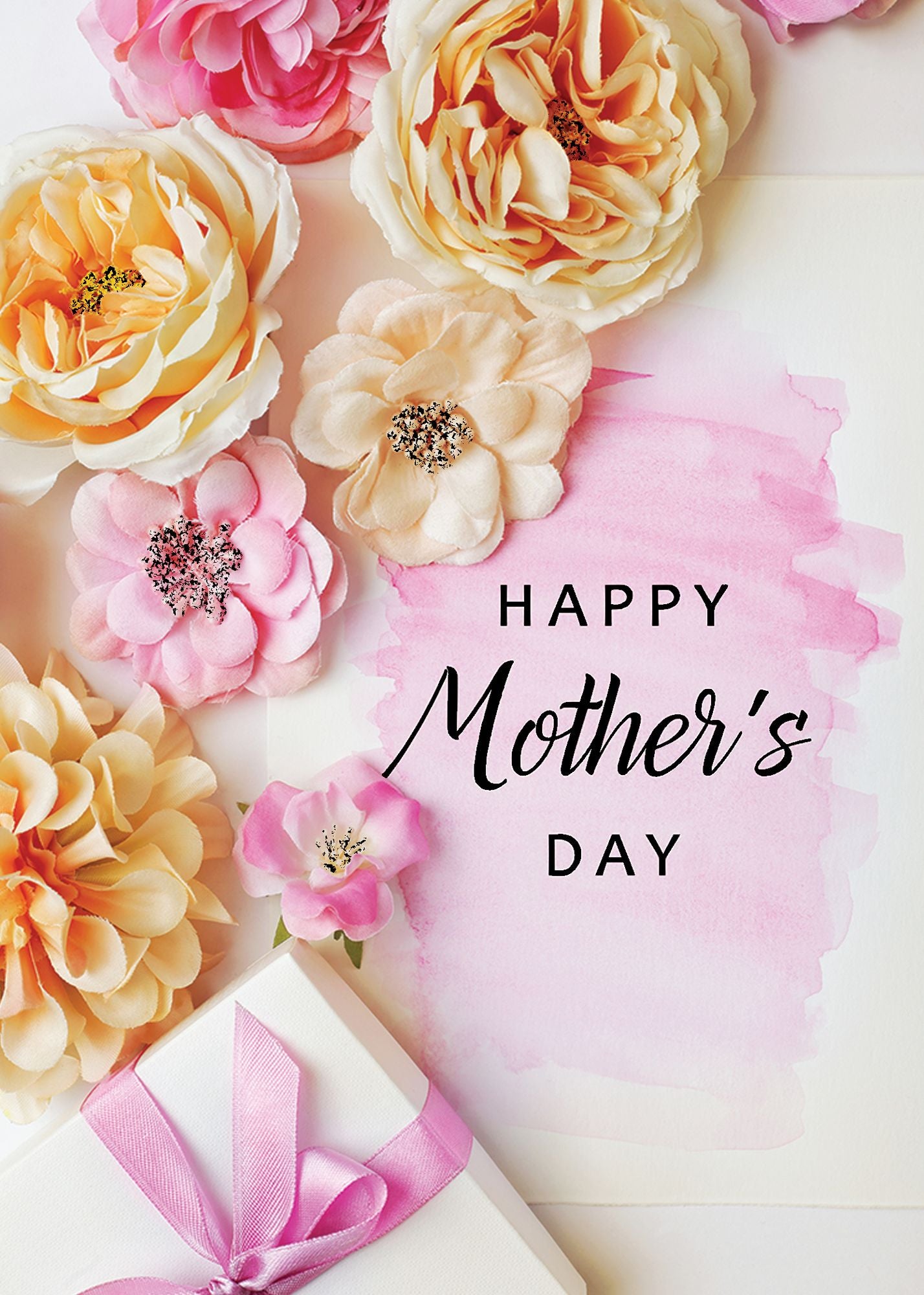 Mother's Day Greeting Card Flowers and Present