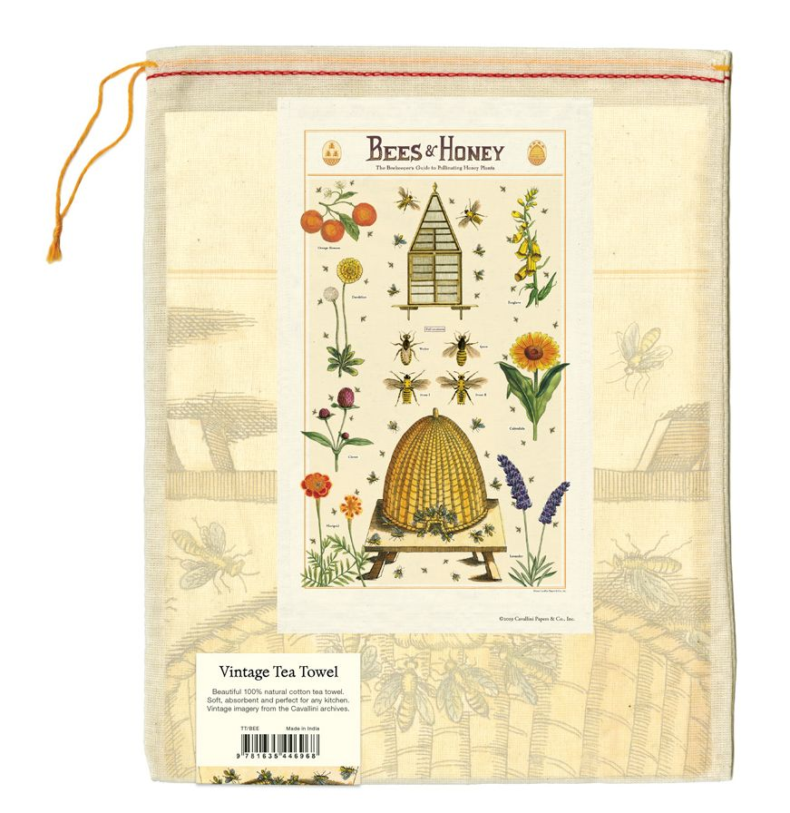 Bees & Honey Tea Towel