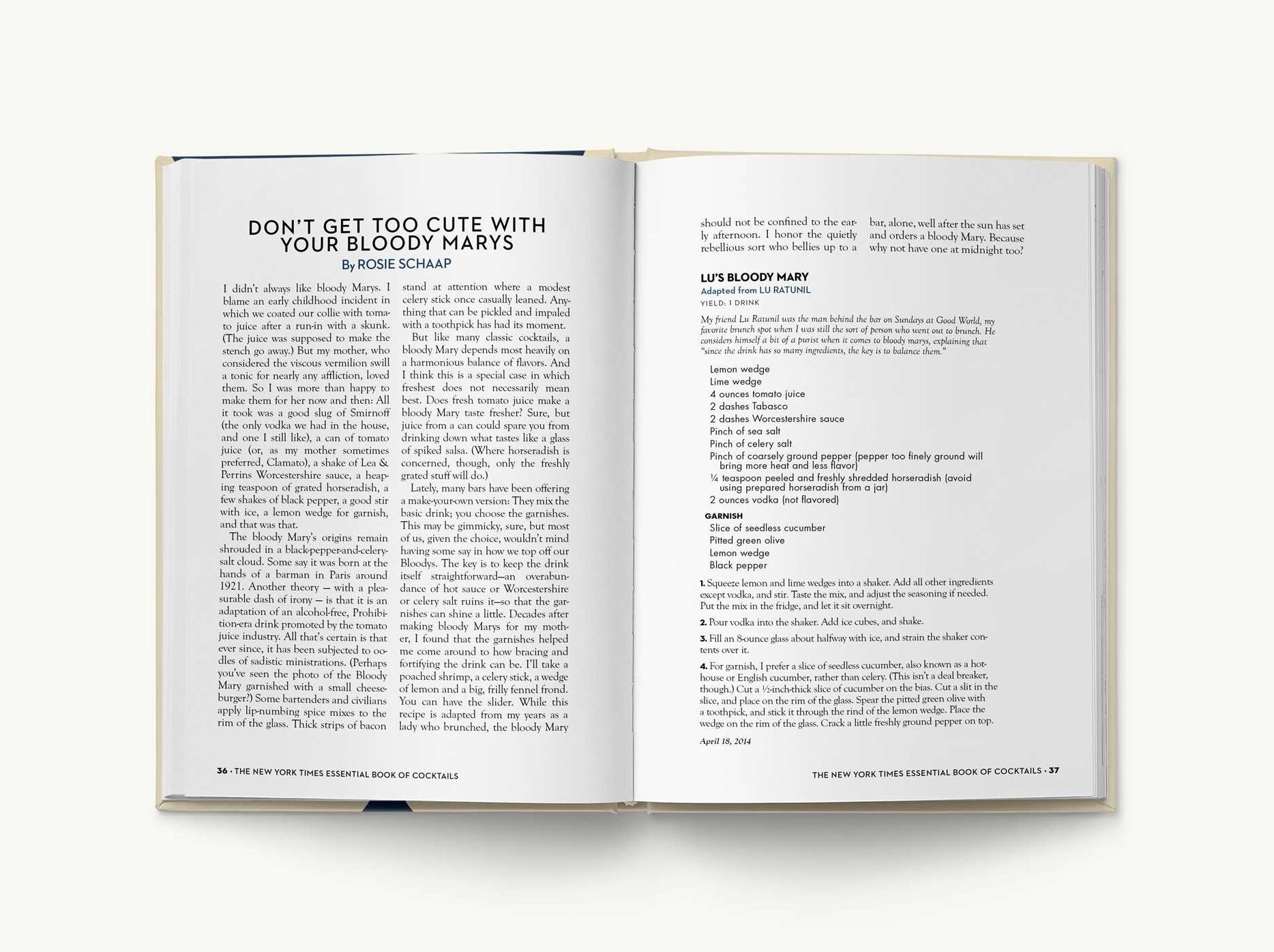 The New York Times Essential Book of Cocktails (Second Edition): Over 400 Classic Drink Recipes With Great Writing from The New York Times (The Ultimate Guide to Entertaining and Bartending)