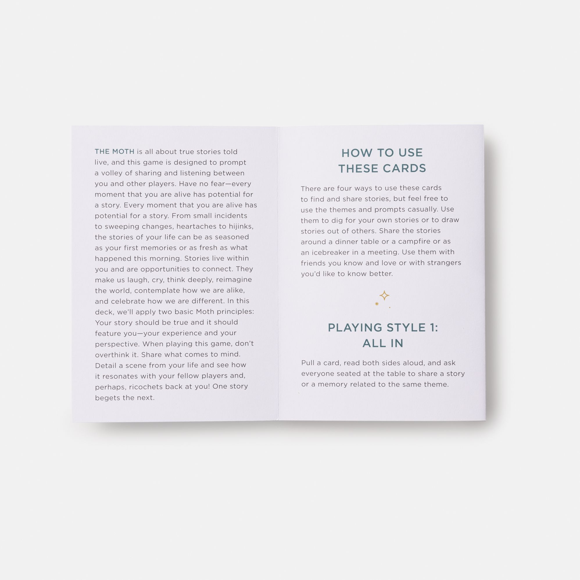 The Moth Presents: A Game of Storytelling