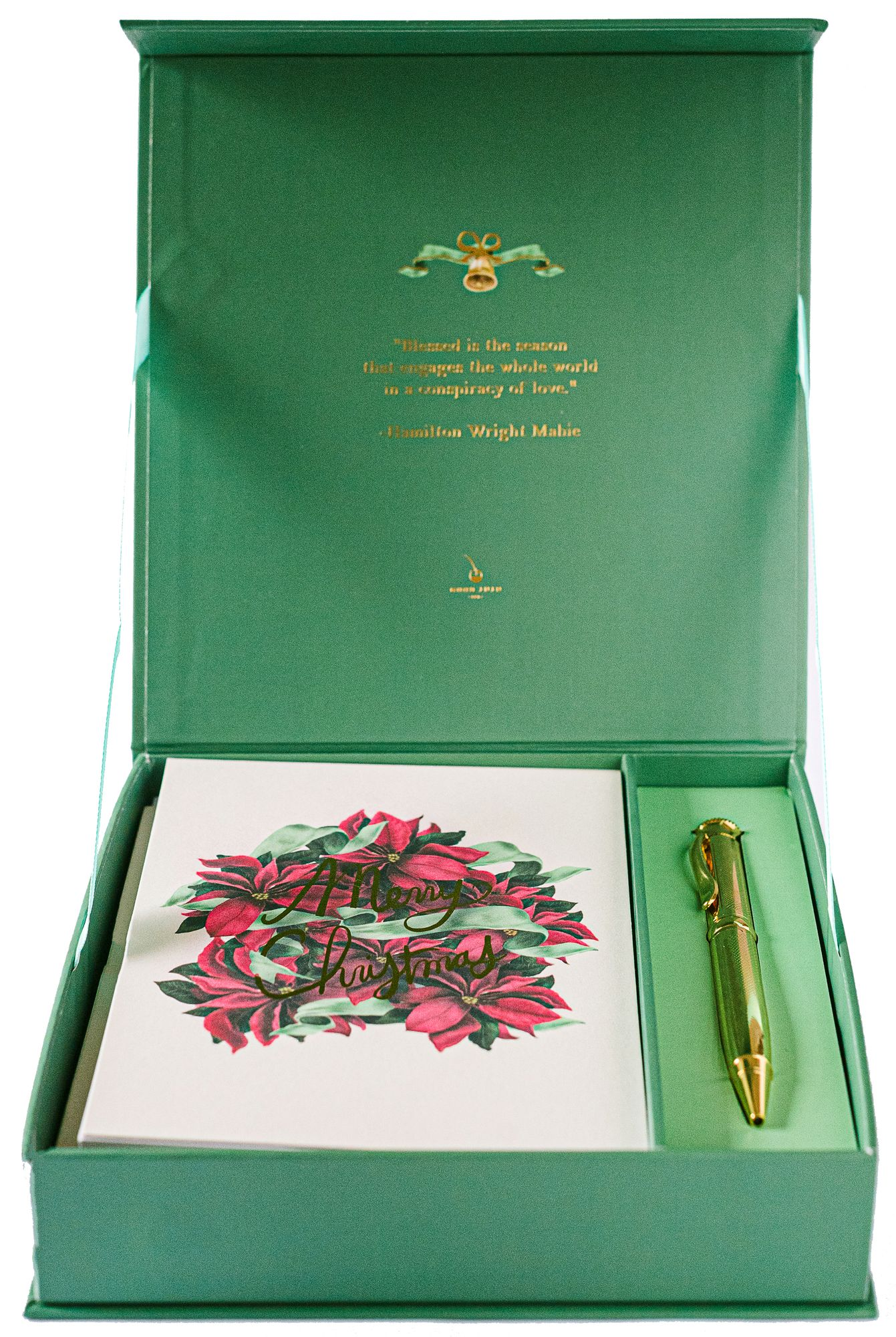 Christmas Poinsettias Luxury Holiday Card Set