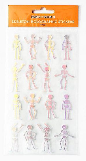 Dancing Skeleton Holographic Stickers