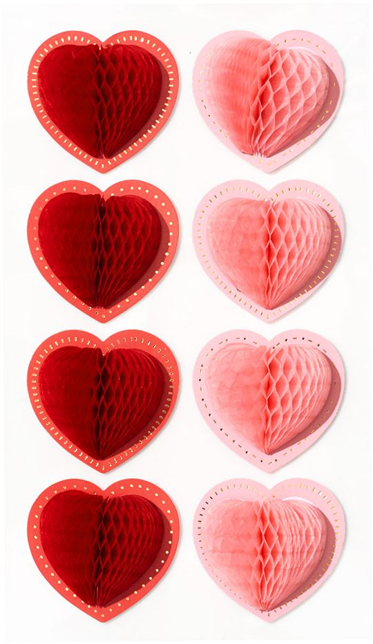 Honeycomb Heart Stickers