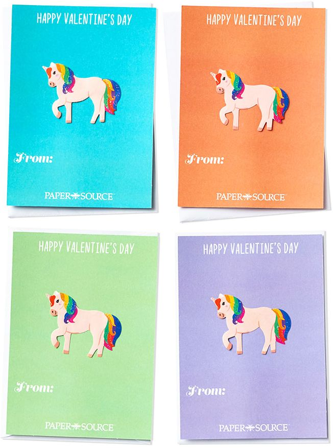 Unicorn Classroom Valentine Card Set