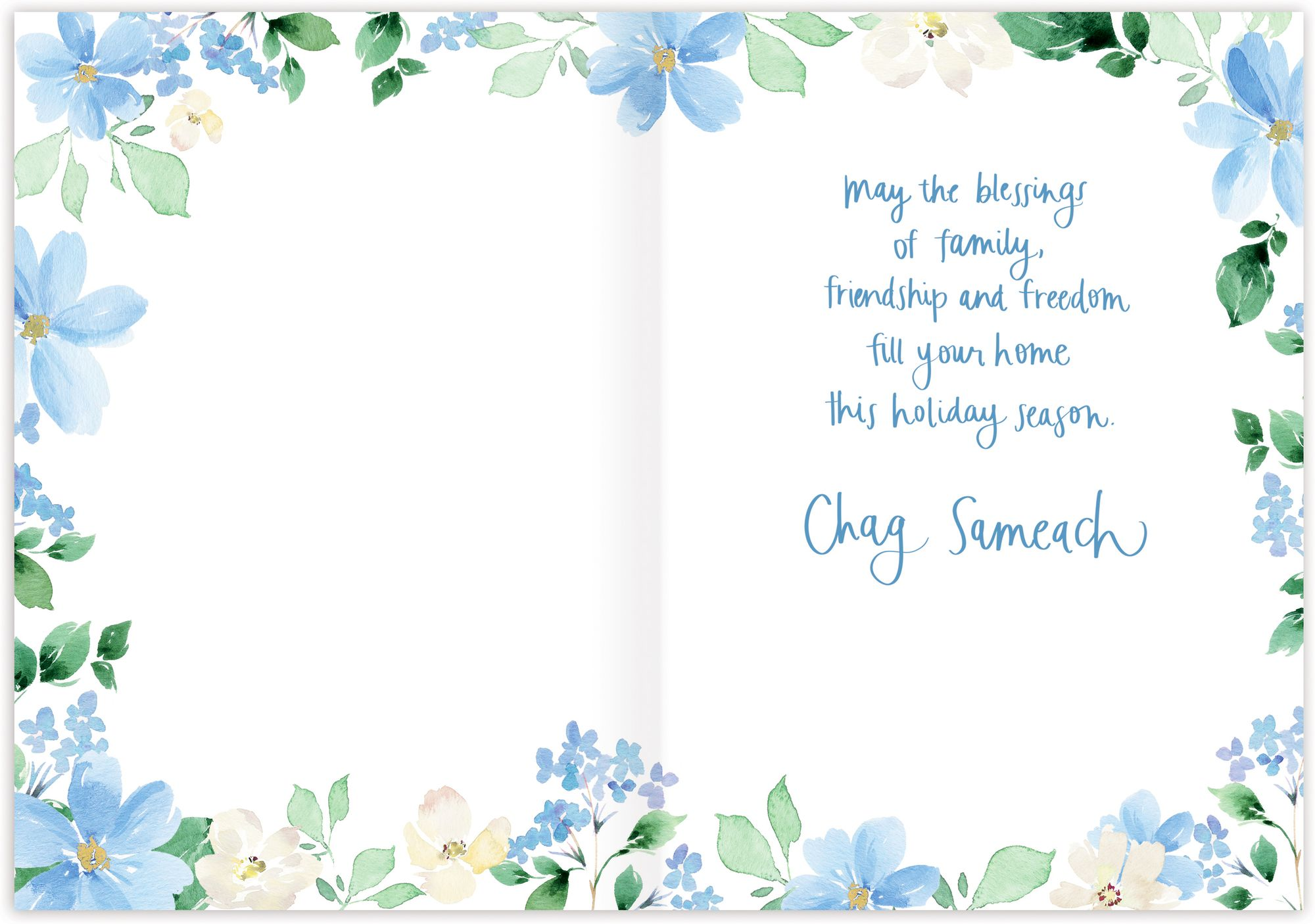 Floral Watercolor Passover Card