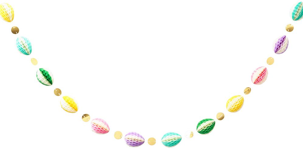 Honeycomb Egg Easter Garland