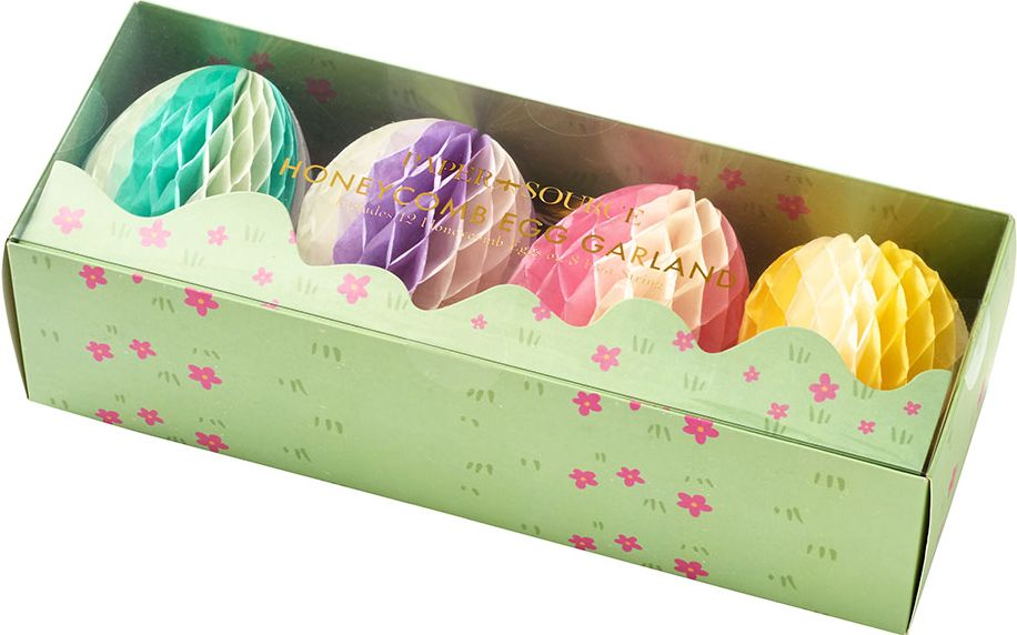 Honeycomb Egg Easter Garland