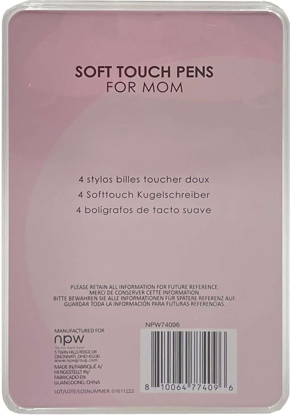 Mothers Day Soft Touch Pen Set