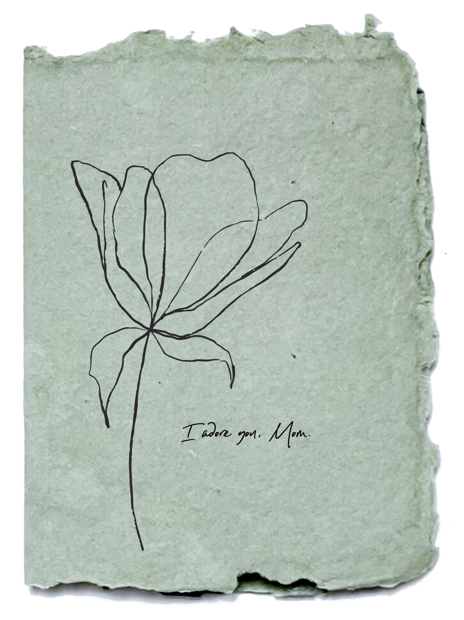 Mother's Day Greeting Card I Adore You, Mom