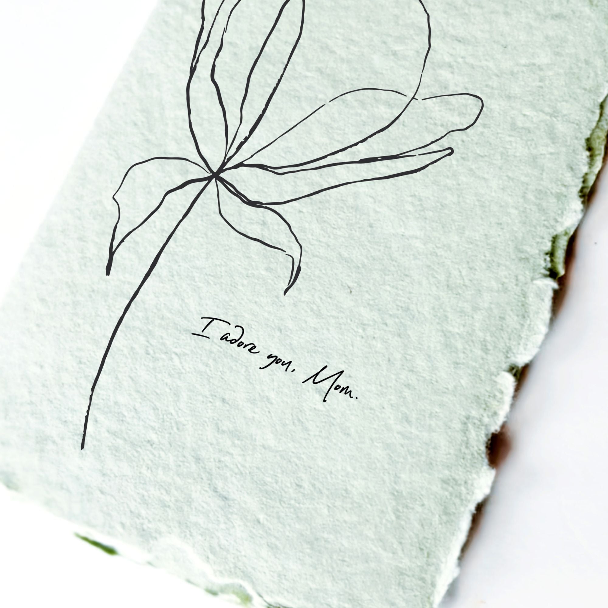 Mother's Day Greeting Card I Adore You, Mom