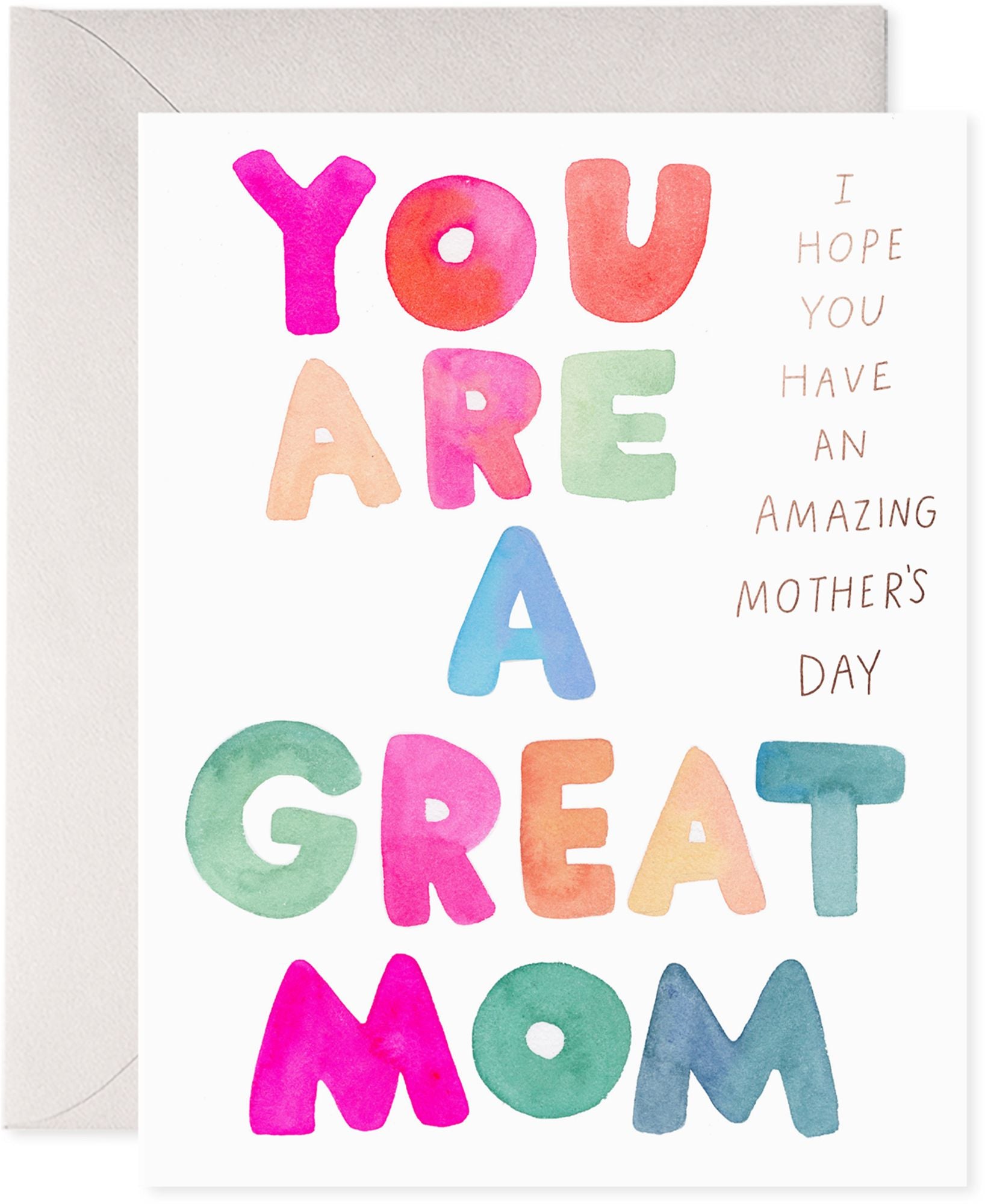 Mother's Day Greeting Card A Great Mom