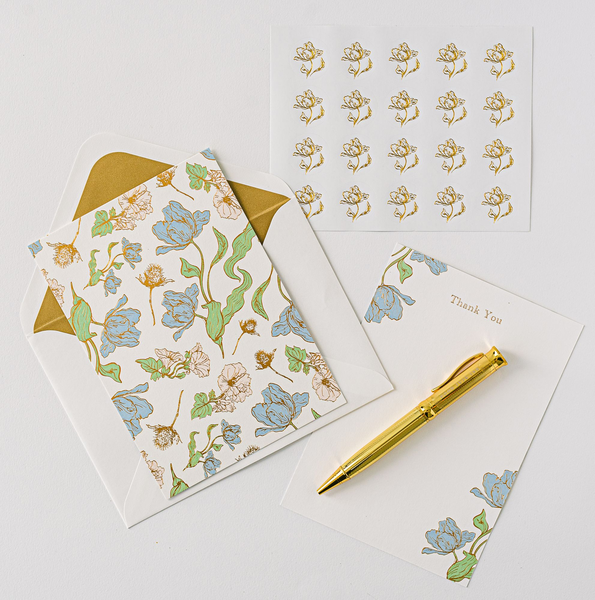 Les Fleurs Parisiennes Luxury Thank You Card Set