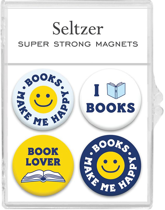 Happy Books Magnet, Set of 4