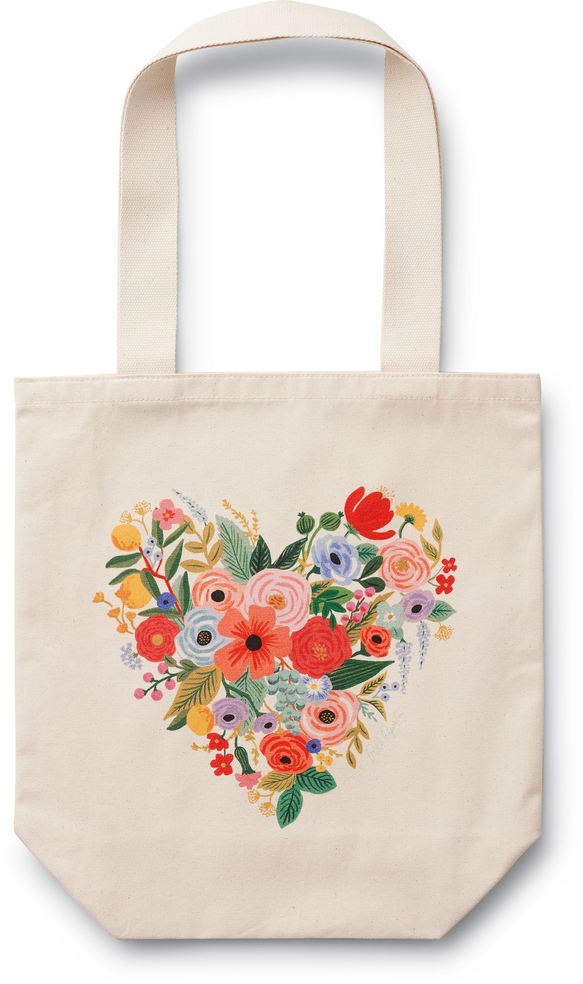 Floral Heart Canvas Tote Bag Paper Source - Main Image