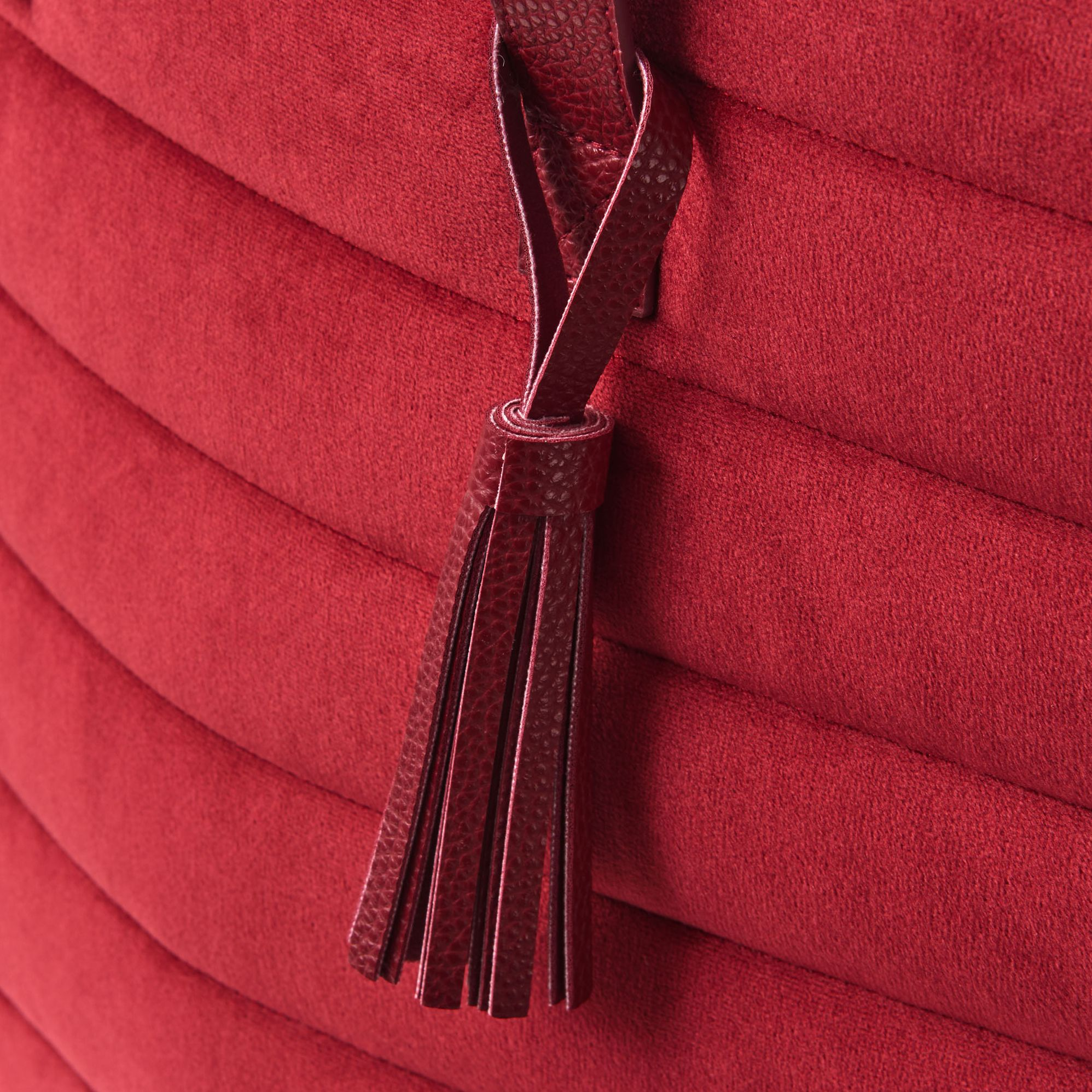 B&N Exclusive Red Quilted Velvet Tote